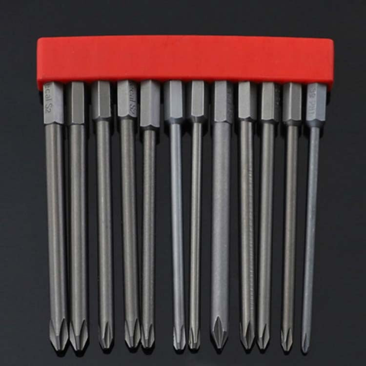 12 PCS / Set Screwdriver Bit With Magnetic S2 Alloy Steel Electric Screwdriver, 1, 2, 3, 4, 5, 6, 7, 8, 9, 10, 11, 12, 13