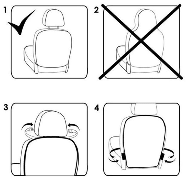 2 PCS Car Seat Back Cover Protector for Kids Kick Mat Car Seat Covers Automobile Kicking Mat, Car Seat Back Cover Protector