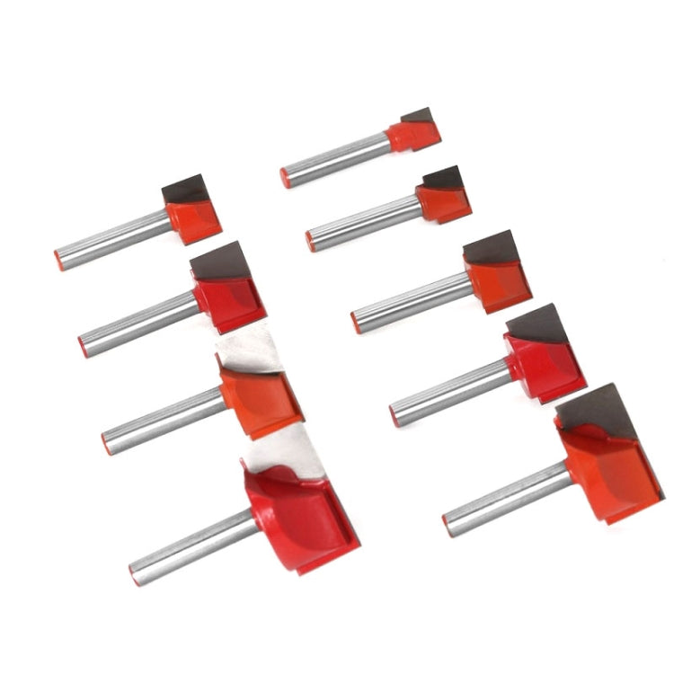 9 In1 6 Handle Bottom Cleaning Knife Woodworking Slotting Milling Cutter CNC Engraving Machine Tool, 9 In1