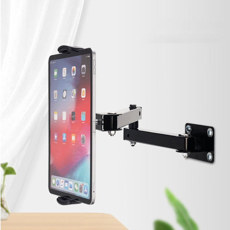 Wall Mount Tablet Cell Phone Stand Long Arm Stretchable Holder for 4-13 inch Devices, Stretchable Tablet Bracket 2