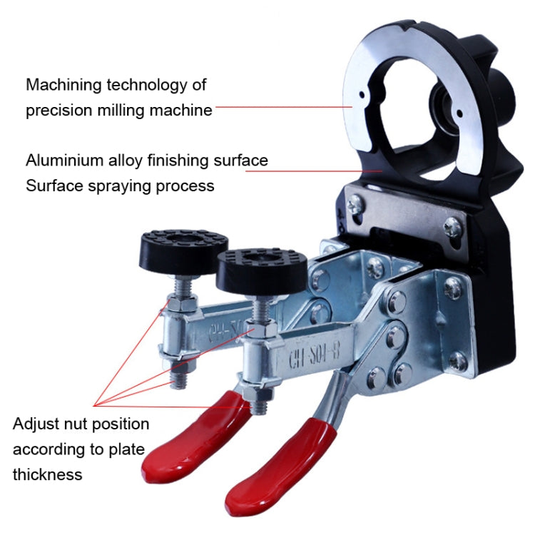 8 In 1 Aluminum Alloy 35mm Hinge Opener Hinge Punch Positioning Tool, 8 In 1