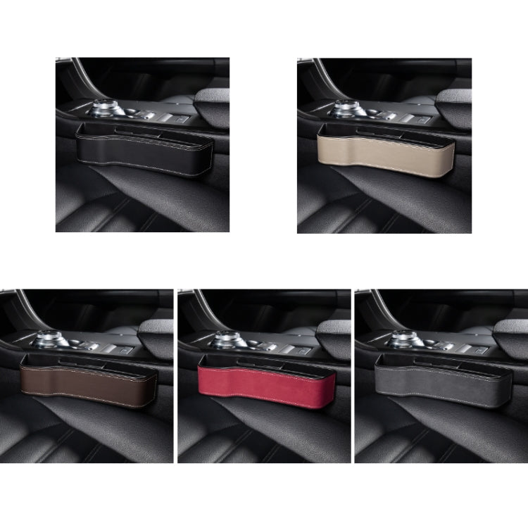 Car Crevice Storage Box Seat Decoration Finishing Box, Black Leather Principal Driver, Black Leather Co-pilot, Beige Leather Principal Driver, Beige Leather Co-pilot, Mocha Brown Leather Principal Driver, Mocha Brown Co-pilot, Red Suede Principal Drive...