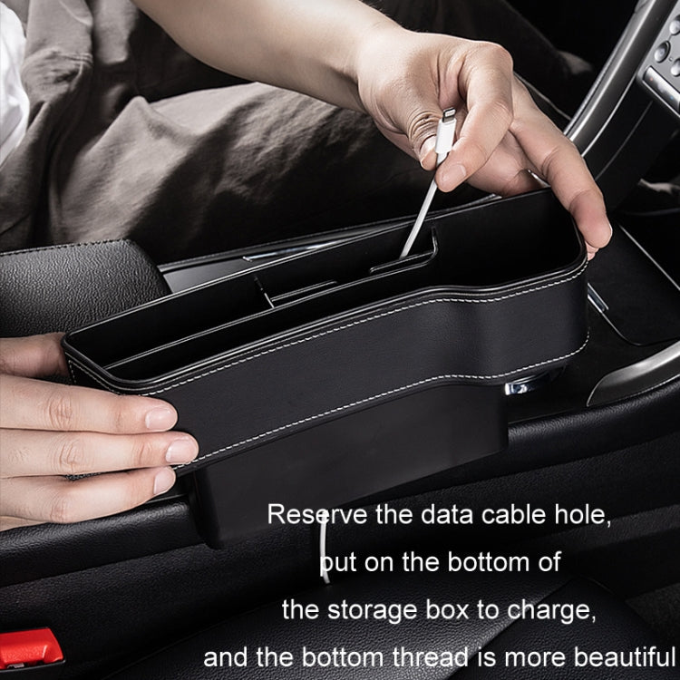 Car Crevice Storage Box Seat Decoration Finishing Box, Black Leather Principal Driver, Black Leather Co-pilot, Beige Leather Principal Driver, Beige Leather Co-pilot, Mocha Brown Leather Principal Driver, Mocha Brown Co-pilot, Red Suede Principal Drive...
