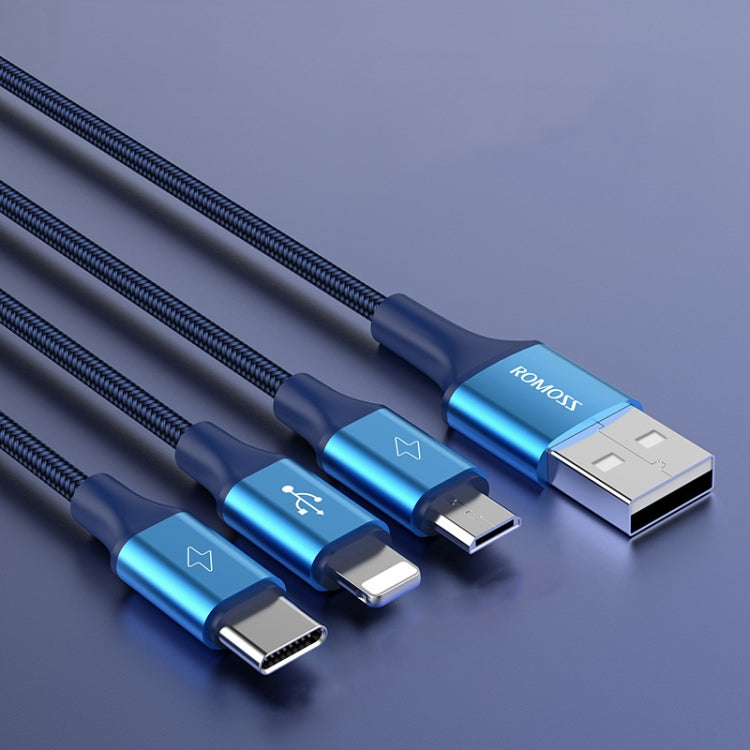 ROMOSS CB25 3 In 1 3.5A 8 Pin + Micro USB + Type C/USB-C Cable