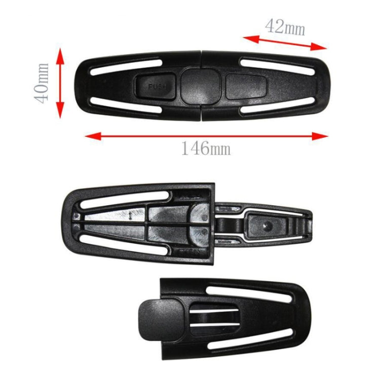 Child Safety Seat Belt 5-point Chest Buckle Adjustment Lock, 4cm Buckle