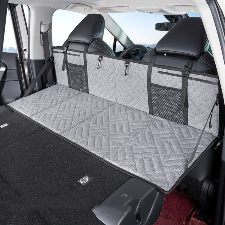 Car Camping Bed Folding Board SUV Rear Row Extension Board For Tesla, Gray, Black, Gray Embossed, Black Embossed