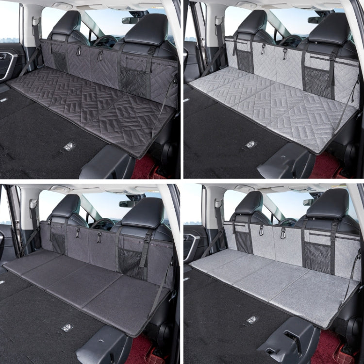 Car Camping Bed Folding Board SUV Rear Row Extension Board For Tesla, Gray, Black, Gray Embossed, Black Embossed