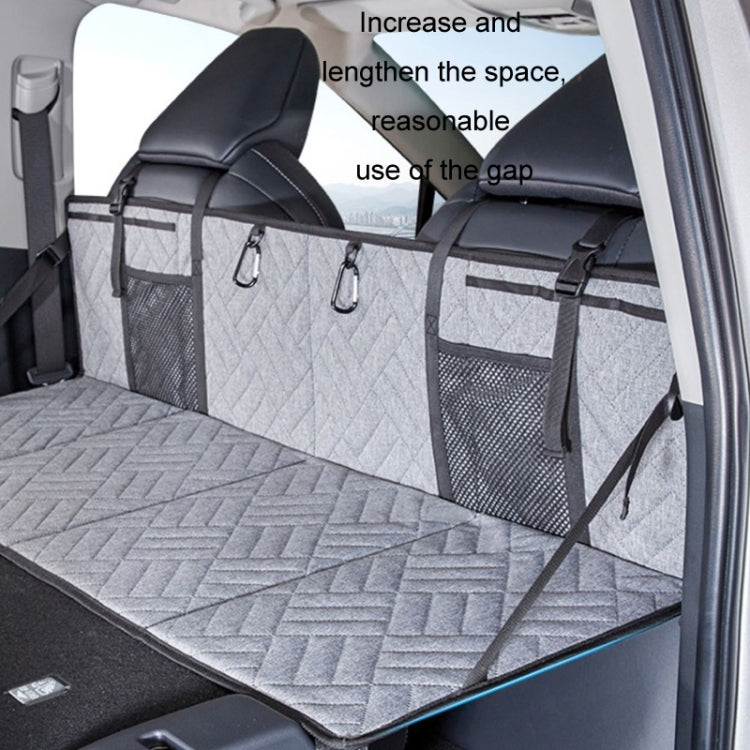Car Camping Bed Folding Board SUV Rear Row Extension Board For Tesla, Gray, Black, Gray Embossed, Black Embossed