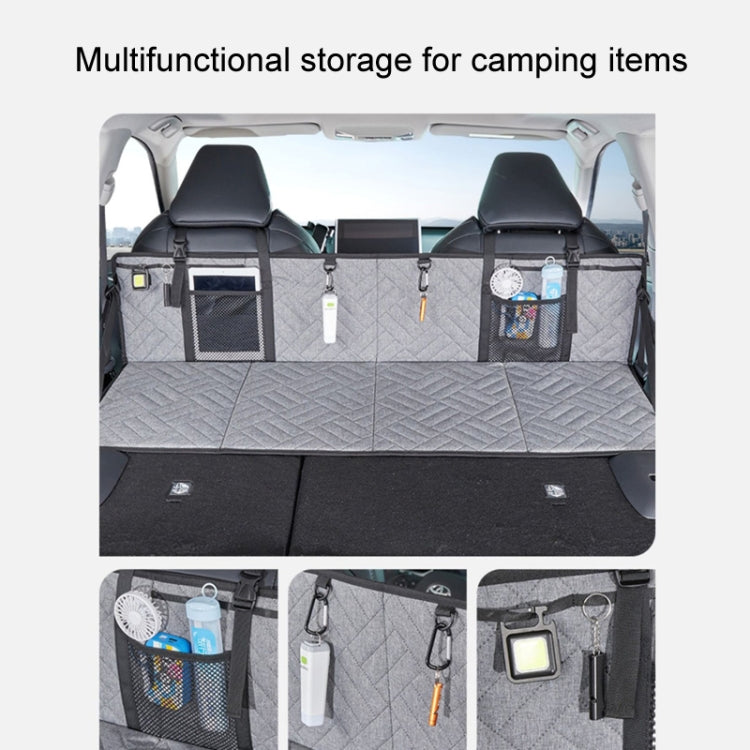 Car Camping Bed Folding Board SUV Rear Row Extension Board For Tesla, Gray, Black, Gray Embossed, Black Embossed