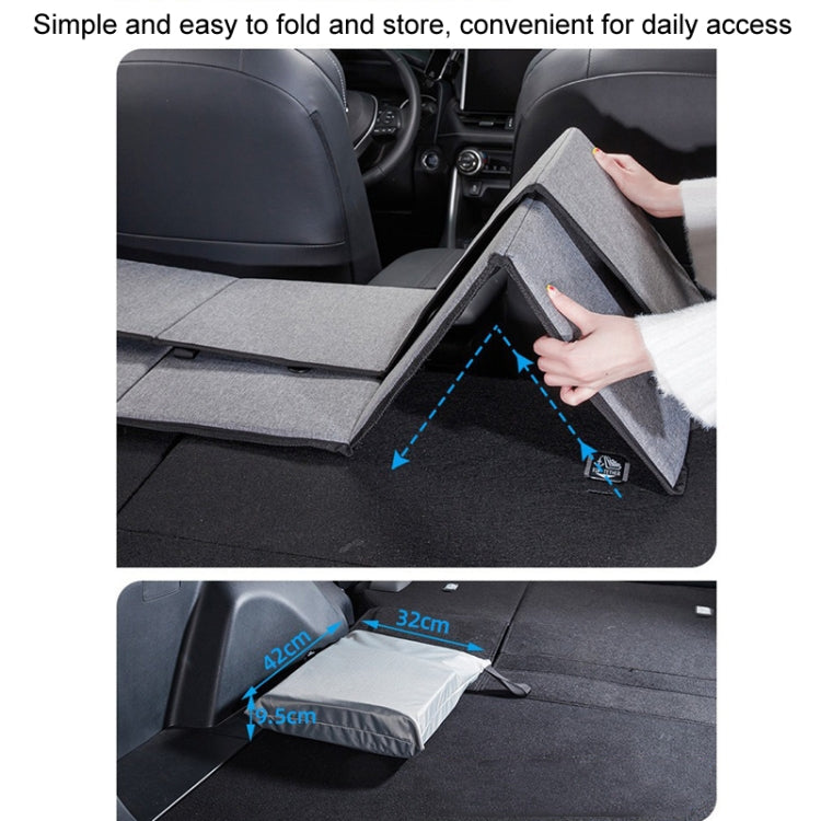 Car Camping Bed Folding Board SUV Rear Row Extension Board For Tesla, Gray, Black, Gray Embossed, Black Embossed
