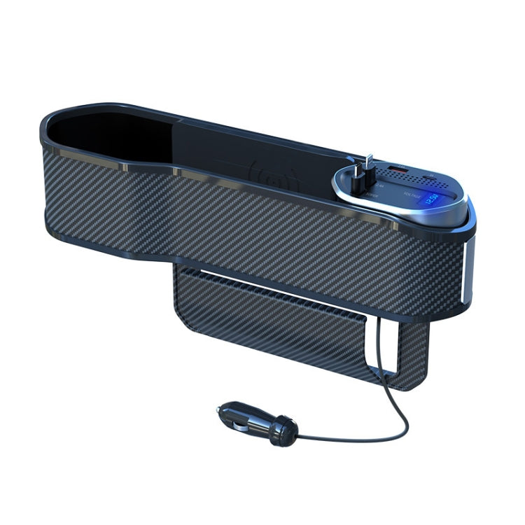 Digital Display Multifunctional Super Fast Charging Car Seat Gap Storage Box, Without Wireless Charging, With Wireless Charging