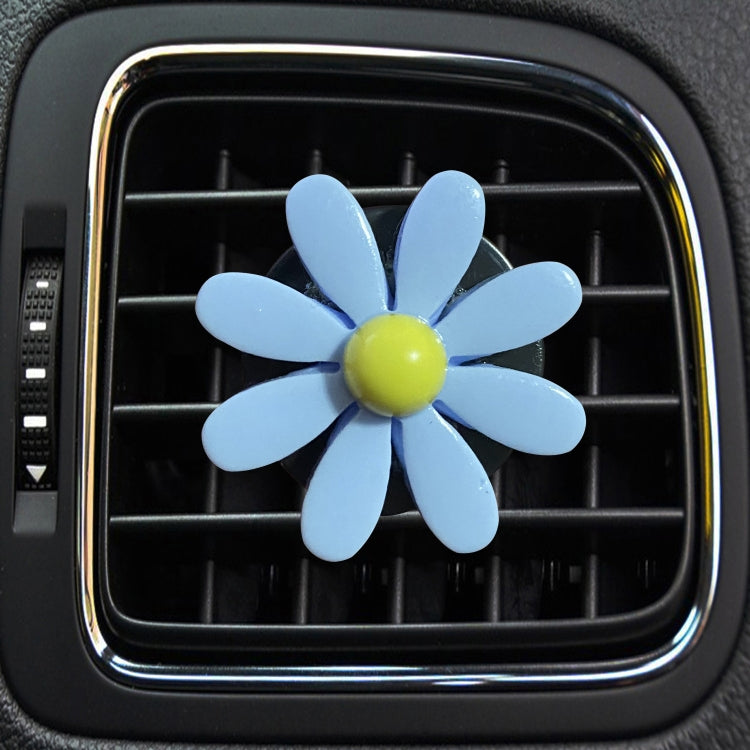 Colorful Daisy Car Decorative Air Vent Aromatherapy Clip, Blue