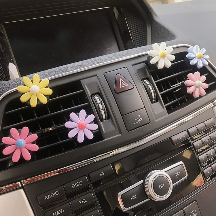 Colorful Daisy Car Decorative Air Vent Aromatherapy Clip, Blue