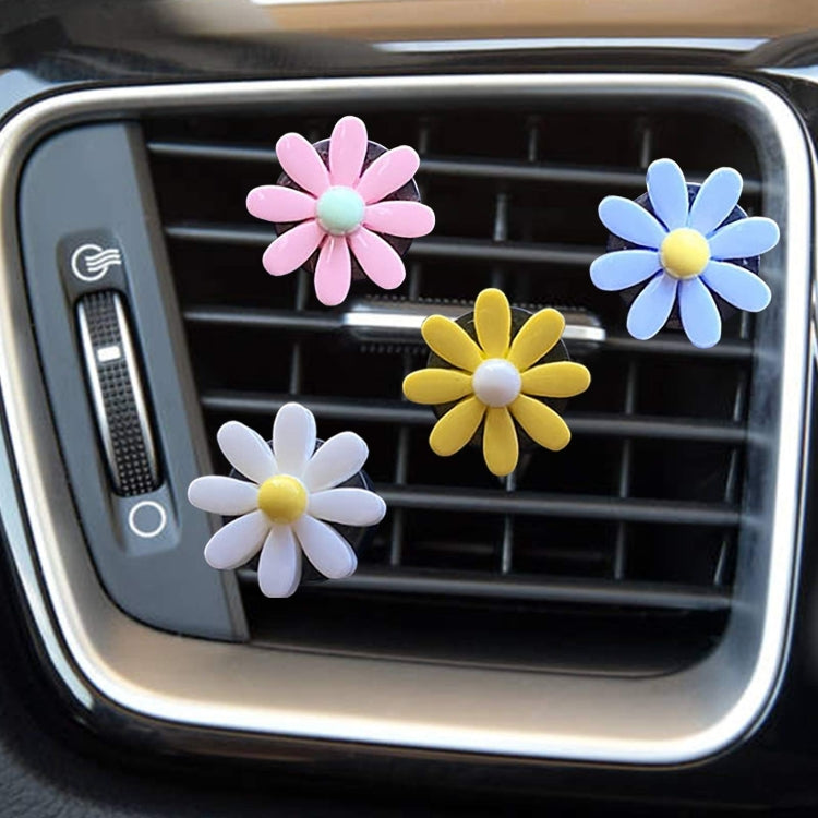 Colorful Daisy Car Decorative Air Vent Aromatherapy Clip, Blue