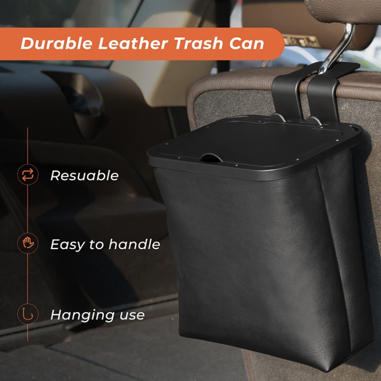 Car Rear Seat Foldable Large Capacity Hanging Waterproof Trash Can