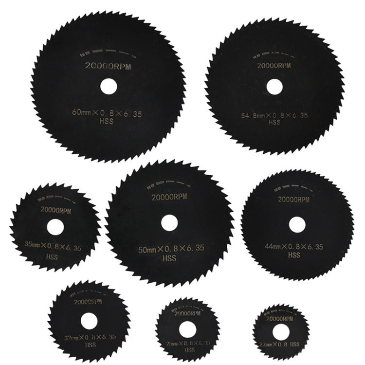 10pcs /Set High-Speed Steel Cutting Blade Multi-Size Cutting Wood PVC Electric Grinder Saw Blade Tool With 3.17mm+6mm Pole, Black, Gold, Silver