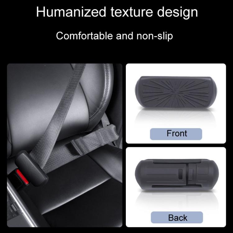 For Tesla Model 3 / Y Car Seat Belt Anti-Collision Silicone Protective Cover