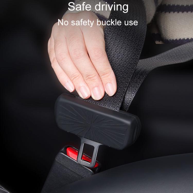 For Tesla Model 3 / Y Car Seat Belt Anti-Collision Silicone Protective Cover