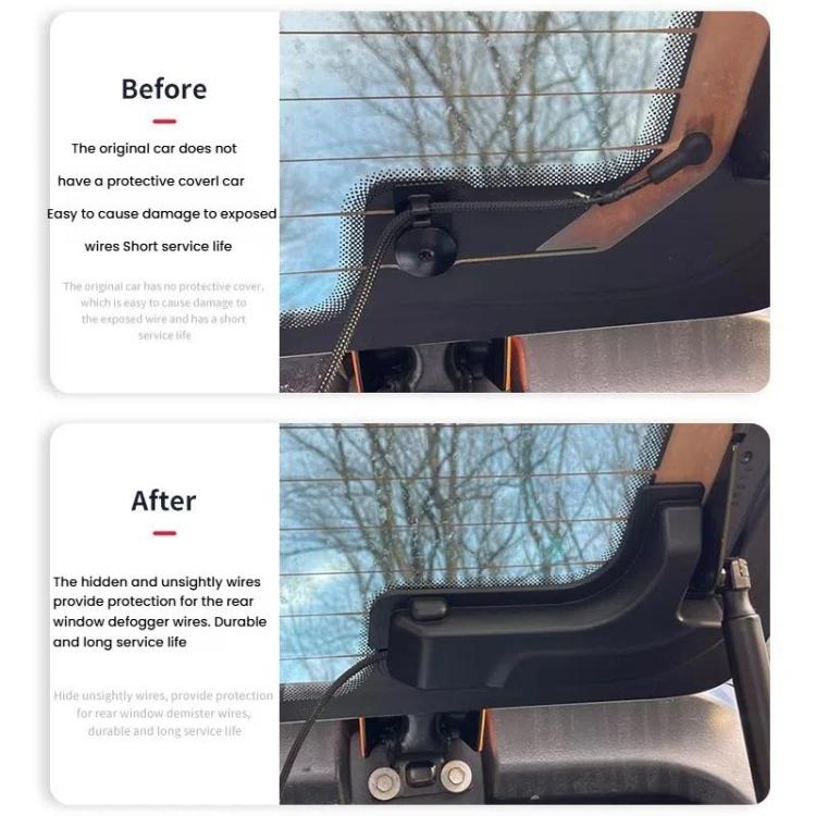 For Jeep Wrangler JL Rear Window Cable Decorative Cover