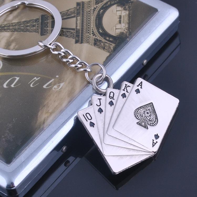 Poker Metal Car Key Chain Pendant, GX-081