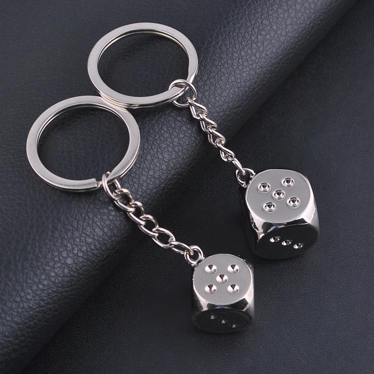Dice Metal Keychain Pendant