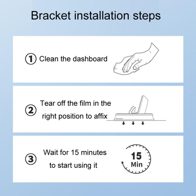 Car Center Console Fixed Navigation Phone Holder Installation-Free Snap-On Phone Support Bracket, Z12