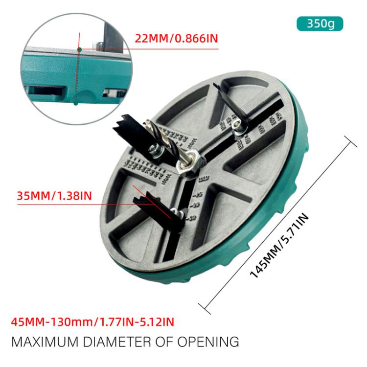 Woodworking Multi-Function Adjustable Hole Opener Gypsum Board Plastic Hole Punching Tool