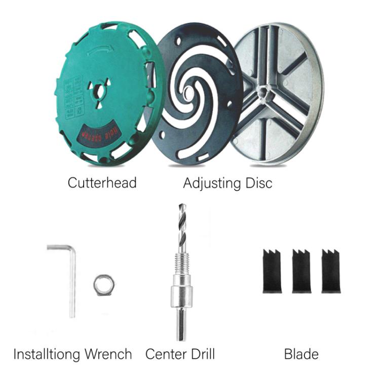 Woodworking Multi-Function Adjustable Hole Opener Gypsum Board Plastic Hole Punching Tool