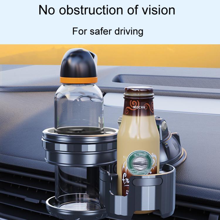 Car Multifunctional Water Cup Holder Auto Large Suction Cup Mounted Drink Rack, Long Rod Gray, Long Rod Green, Short Rod Gray, Short Rod Green