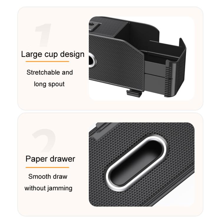 Car Seat Back Multifunctional Storage Box Pouch Phone Holder, Carbon Fiber Pattern, Black Leather, Brown Leather, Beige Leather