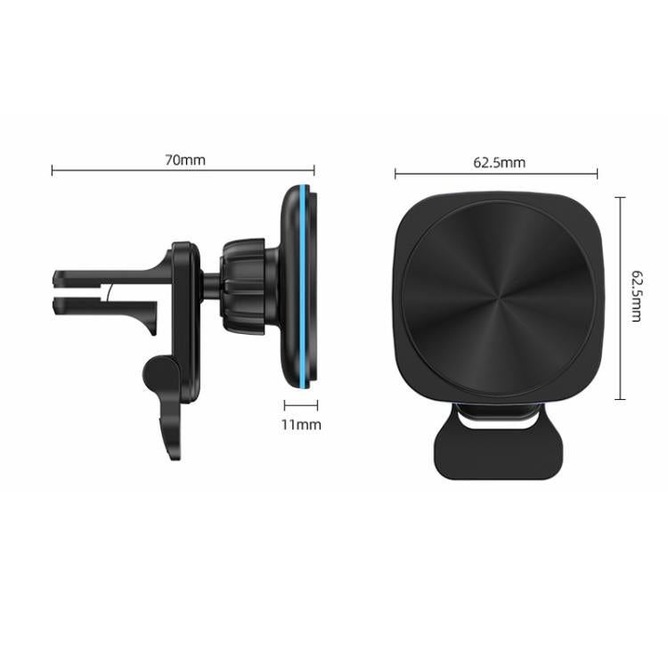 For IPhone 12-16 Cell Phone Car Magnetic Wireless Charger Car Air Vent Holder Fast Charger, Blue Light (White), Blue Light (Black), RGB Light (White), RGB Light (Black)