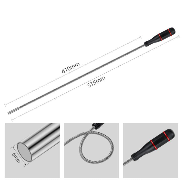 515mm Bendable Magnetic Picker Strong Magnetic Auto Repair Screw Suction Rod, 515mm