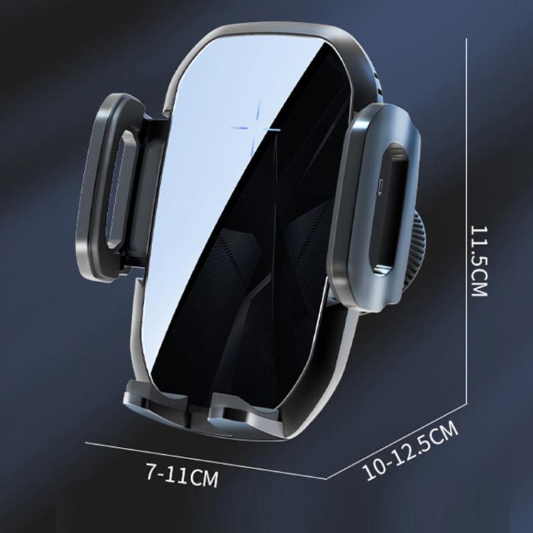 15W Wireless Induction Snap-on Charging Car Air Outlet Phone Holder, Black, Black + Long Hook Clip, Black + Car Charger Head, White + Car Charger Head