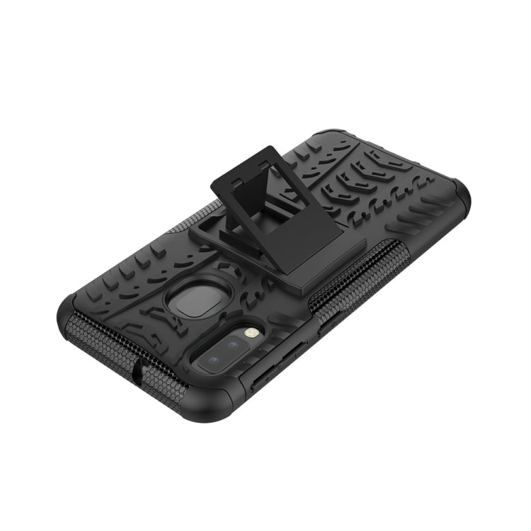 Tire Texture TPU+PC Shockproof Case for Galaxy A20e / A10e, with Holder, For Galaxy A20e