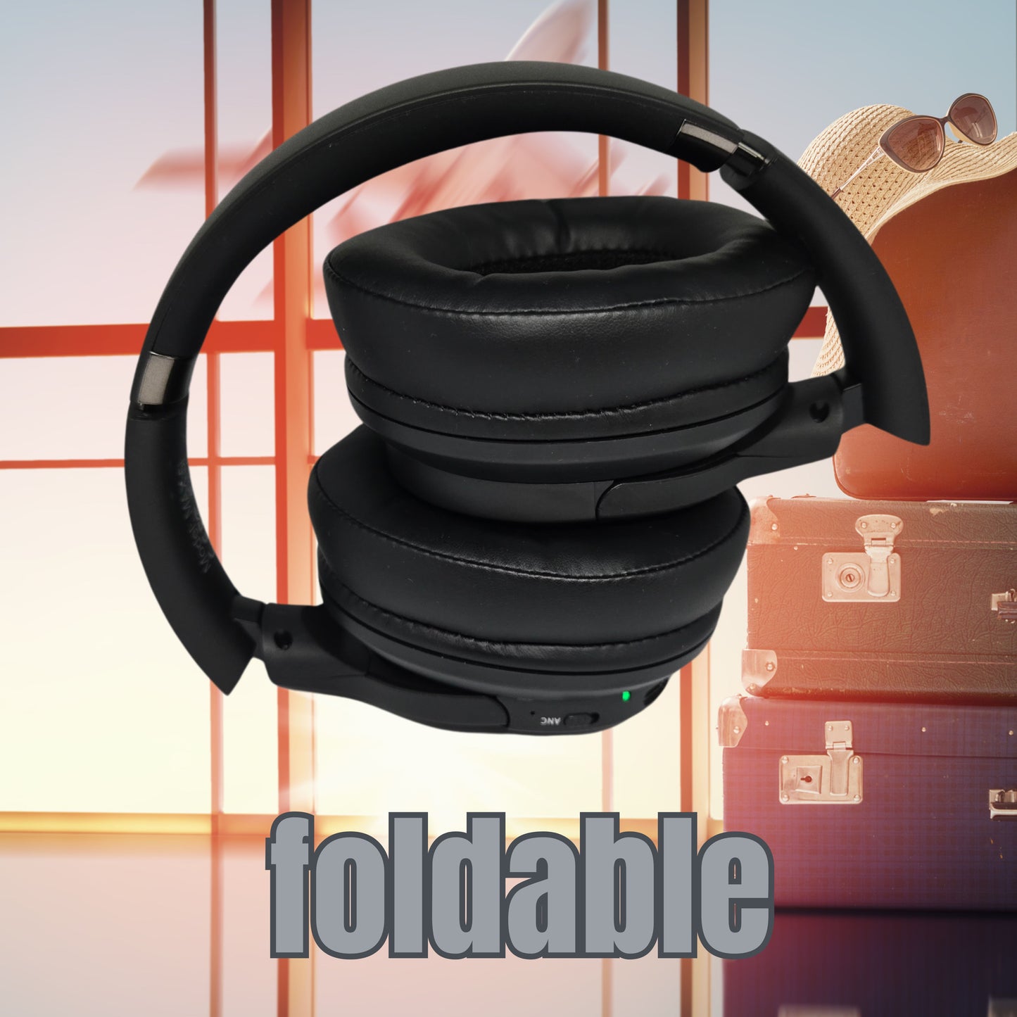 Travel Earphones with Active Noise Cancellation and BT