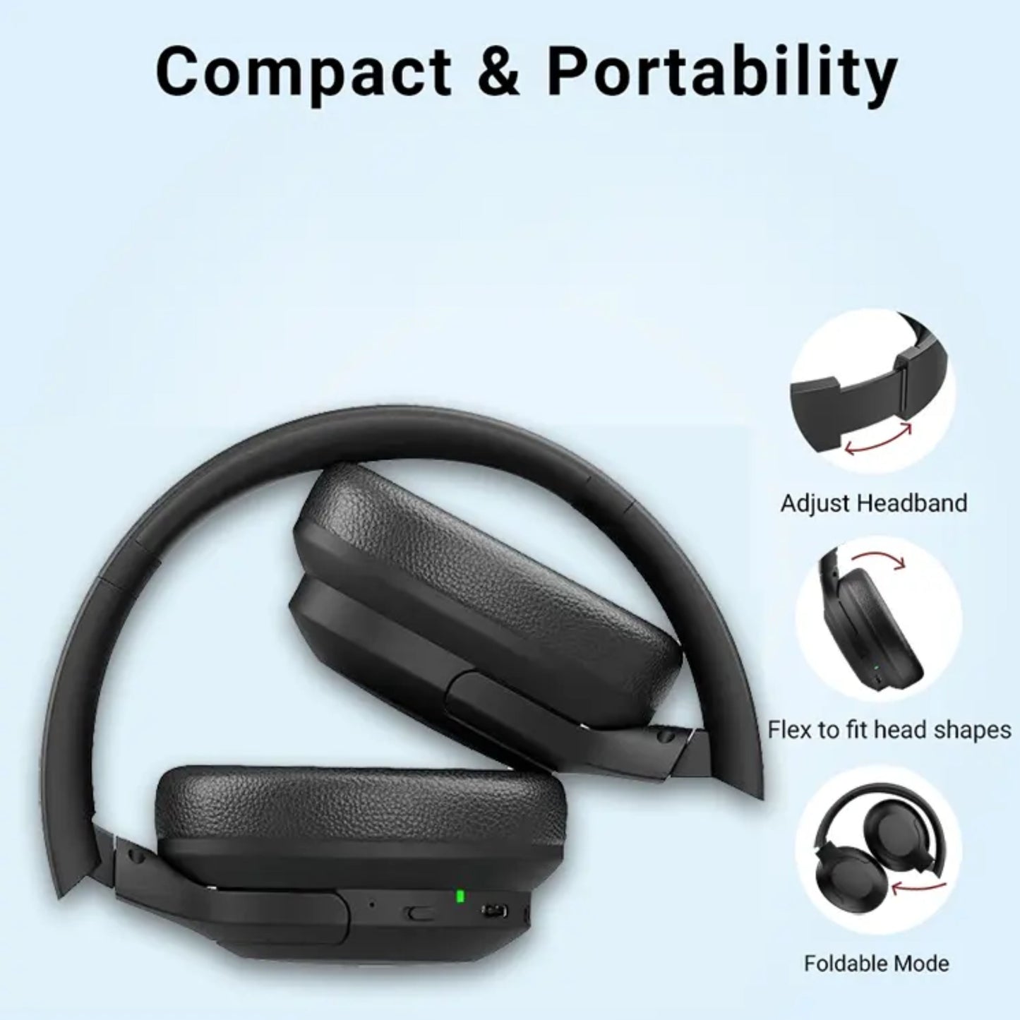 Travel Earphones with Active Noise Cancellation and BT