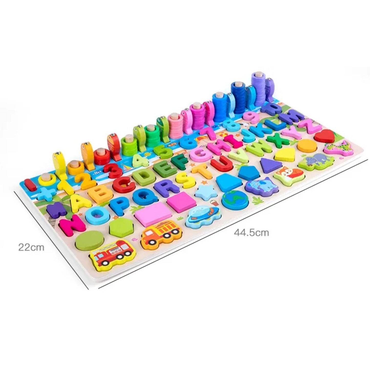 Wooden Puzzle - with go fishing and numbers and shapes