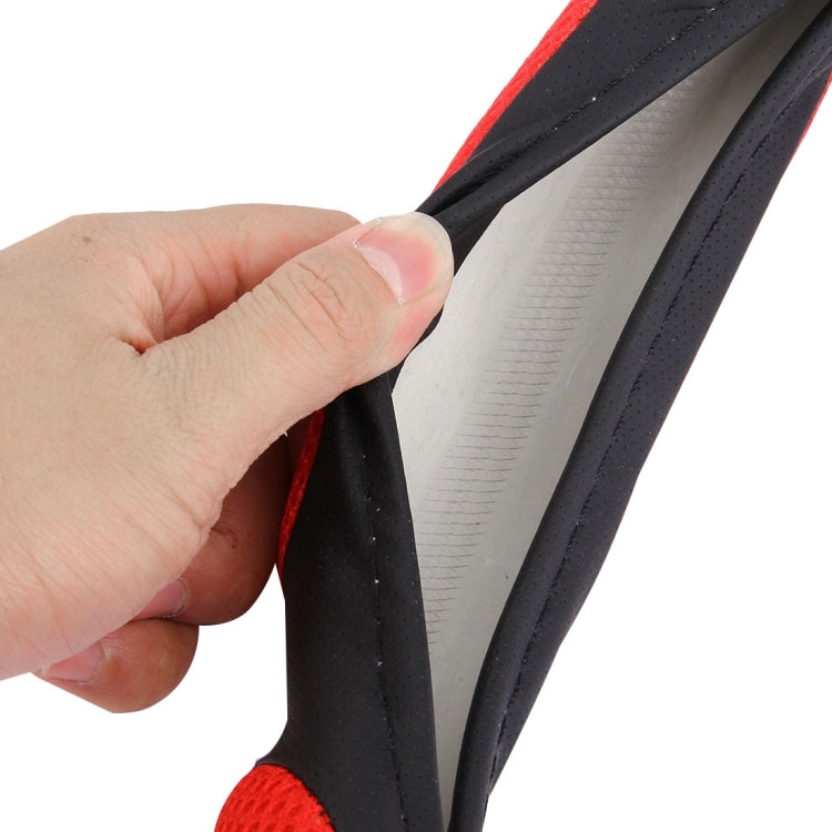 Sandwich Steering Wheel Cover, Beige and white glue#38cm, Red and white glue#38cm, Black and white glue#38cm, Grey and  white glue#38cm