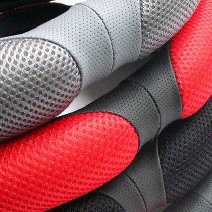 Sandwich Steering Wheel Cover, Beige and white glue#38cm, Red and white glue#38cm, Black and white glue#38cm, Grey and  white glue#38cm