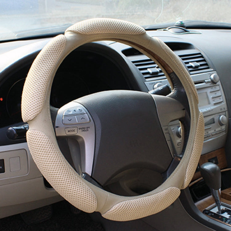 Sandwich Steering Wheel Cover, Beige and white glue#38cm, Red and white glue#38cm, Black and white glue#38cm, Grey and  white glue#38cm