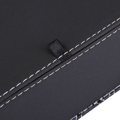 Luxury PU Leather Cover Case Tissue Box Car Pumping Tray, White line