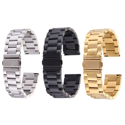 For Samsung Gear S2 Classic Smart Watch Butterfly Buckle 3 Beads Stainless Steel Watchband