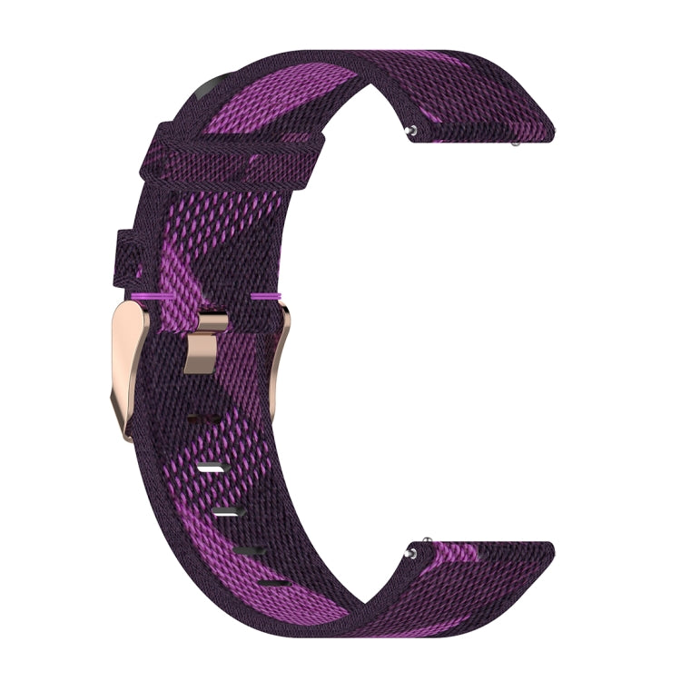 20mm Stripe Weave Nylon Wrist Strap Watch Band for Galaxy Watch 42mm, Galaxy Active / Active 2, Gear Sport, S2 Classic