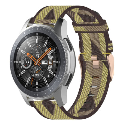 22mm Stripe Weave Nylon Wrist Strap Watch Band for Galaxy Watch 46mm / Gear S3