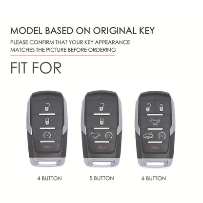For Dodge Ram 5-button C162 Car Key Leather Protective Case, 5-button