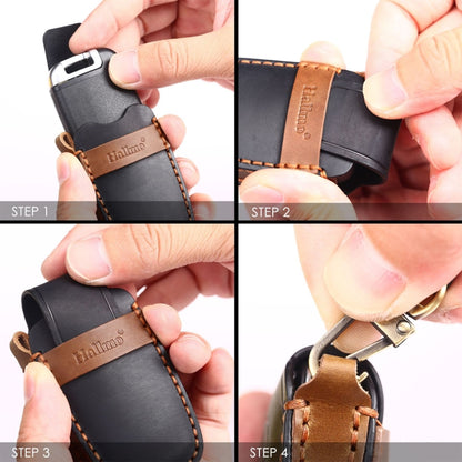 For Dodge Ram 5-button C162 Car Key Leather Protective Case, 5-button