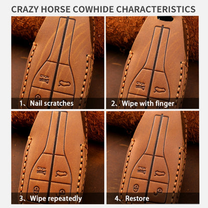 For Dodge Ram 5-button C162 Car Key Leather Protective Case, 5-button