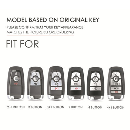 For Ford F-150 4-button C072 Car Key Leather Protective Case, C072