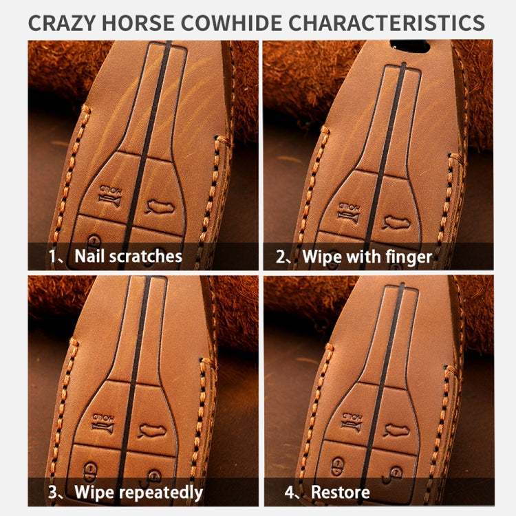 For Ford F-150 5-button C073 Car Key Leather Protective Case, C073