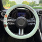 Round Style Car Universal Cartoon Pattern Plush Warm Anti-skid Steering Wheel Cover, Diameter: 38cm, Round Style